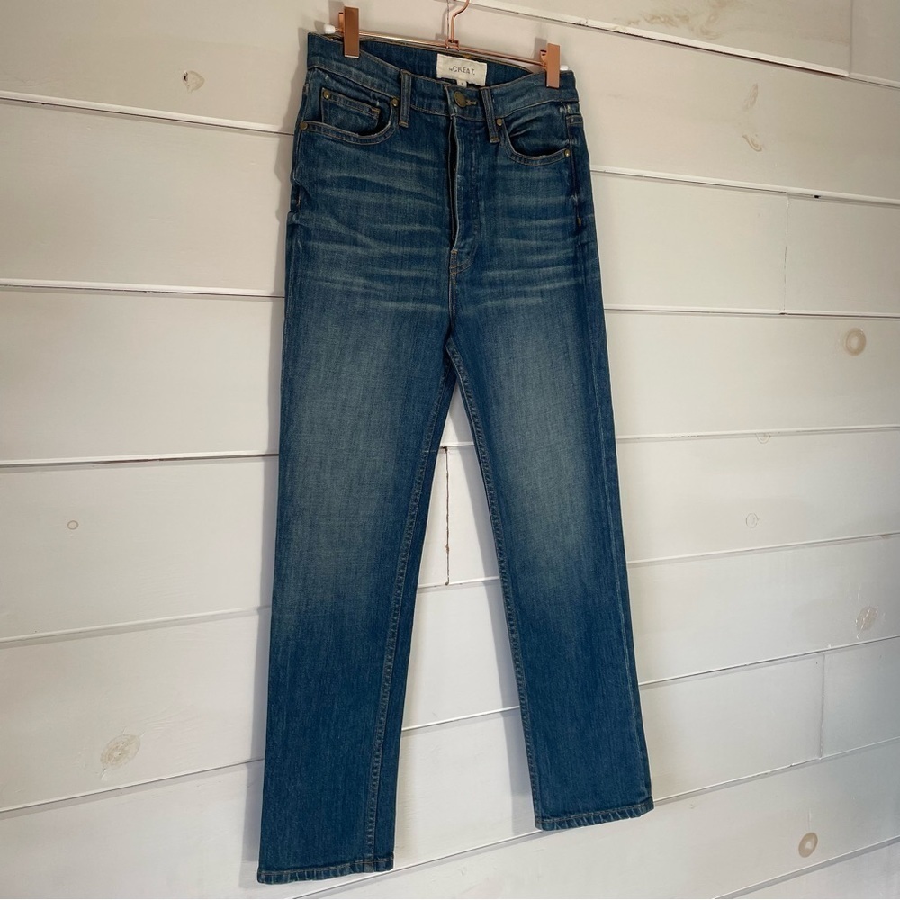 New the GREAT. the STRAIGHT A High Rise Button Fly Crop Women's Jean - Picture 5 of 10